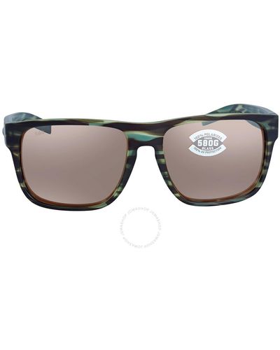 Costa Del Mar Cta Del Mar Spearo Xl Copper Silver Mirror Polarized Glass Sunglasses  901309 59 - Multicolour