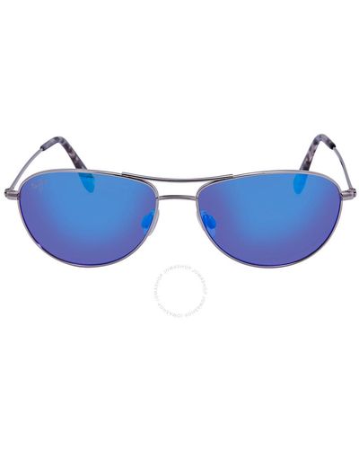 Maui Jim Mavericks Blue Hawaii Pilot Sunglasses B264 17 61 Lyst UK