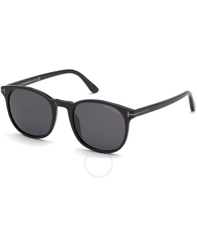 Tom Ford Ansel Smoke Oval Sunglasses Ft0858-n 01a 53 - Black