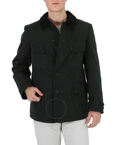 Maison Margiela Petrol Waxed Cotton Sports Jacket - Black