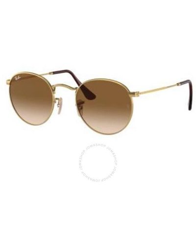 Ray-Ban Round Metal Brown Gradient Sunglasses Rb3447 001/51 47 - Multicolour