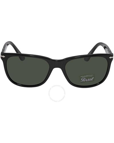 Persol Green Rectangular Sunglasses Po3291s 95/31 - Gray