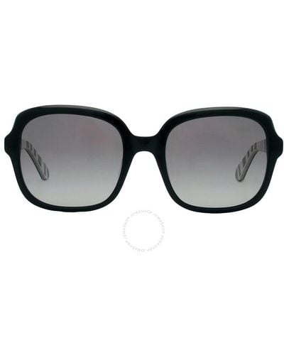 Kate Spade Polarized Gray Square Sunglasses Babbette/g/s 0807/wj 55 - Black