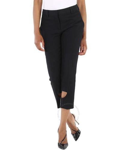 Burberry Cut-out Detail Tailored Trousers - Black