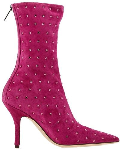 Paris Texas Pink Ruby Holly Mama Ankle Boots - Purple