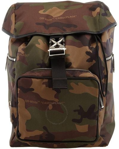 Off-White c/o Virgil Abloh Off- Camouflage Print Backpack - Brown