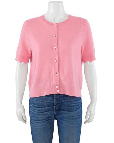Marc Jacobs Short Sleeved Cashmere Cardigan - Pink