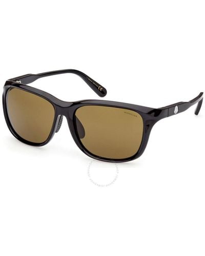Moncler Amber Rectangular Sunglasses Ml0234-k 01e 60 - Multicolour