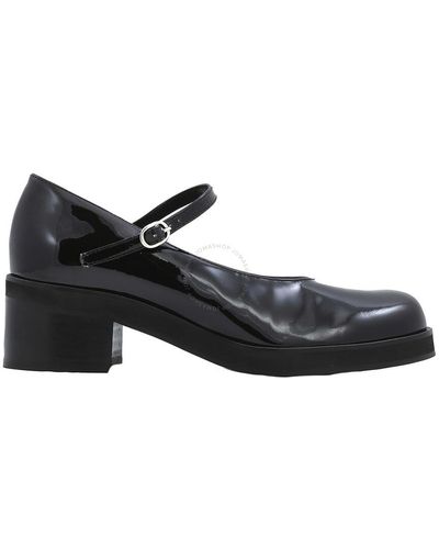BY FAR Beth Mary Jane Patent Leather Pumps - Black