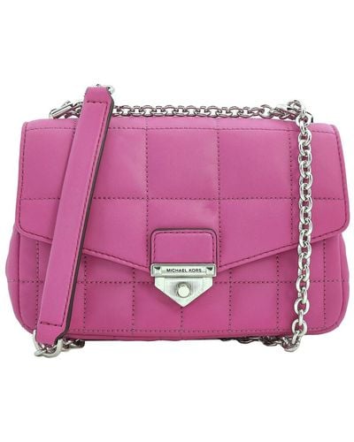 Michael Kors Soho Small Quilted Leather Shoulder Bag - Purple