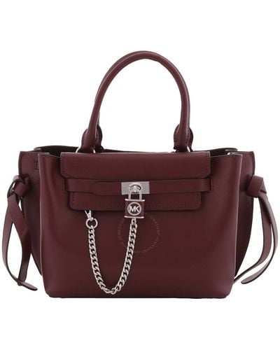 Michael Kors Leather Small Belted Hamilton Legacy Satchel - Purple