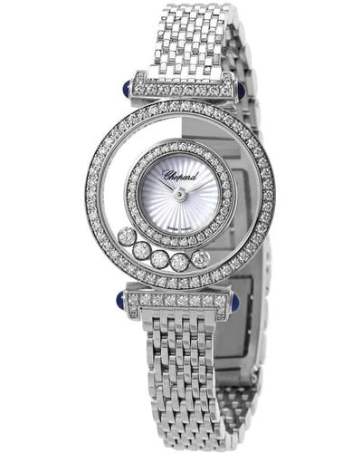 Chopard Happy Diamonds 18kt White Gold Quartz Silver Dial Watch -1501 - Metallic