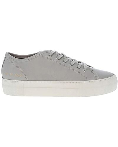 Common Projects Leather Tournament Low Super Sneakers - Grey