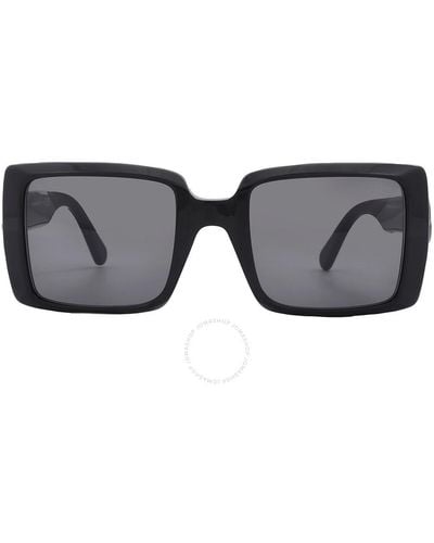 Moncler Smoke Square Sunglasses Ml0244 01a 53 - Gray