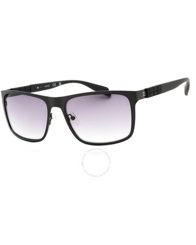 Guess Factory Smoke Gradient Rectangular Sunglasses Gf0169 02b 58 - Brown