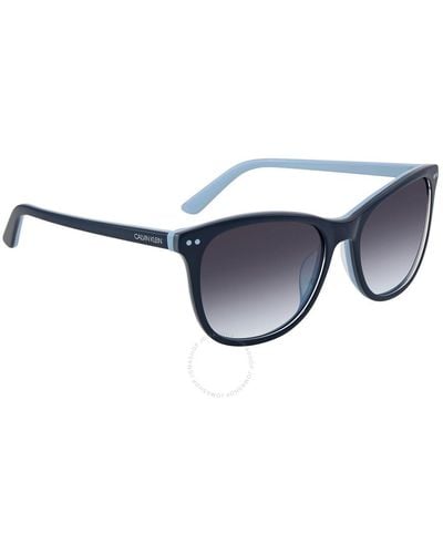 Calvin Klein Gradient Cat Eye Sunglasses Ck18510s 436 57 - Blue