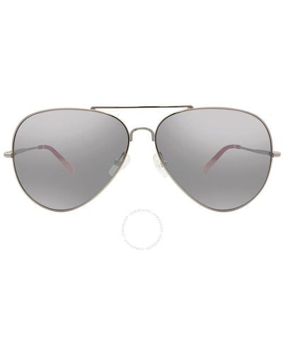 Orlebar Brown Silver Pilot Sunglasses - Grey