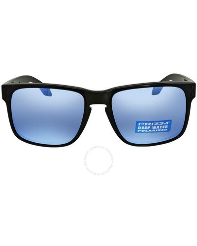 Oakley Holbrook Prizm Deep Water Polarized Square Sunglasses Oo9102 9102c1 57 - Blue