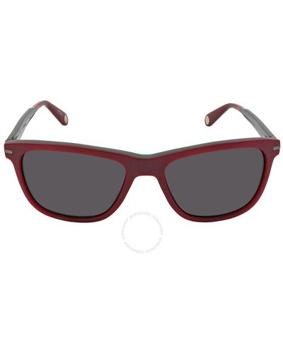 Carolina Herrera Grey Square Sunglasses - Brown