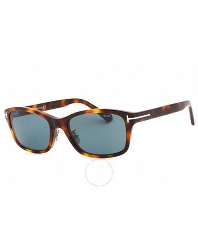 Tom Ford Rectangular Sunglasses Ft0875-d 53n 56 - Blue