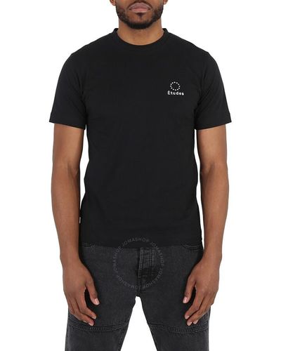 Etudes Studio Wonder Europa Logo Print Cotton T-shirt - Black