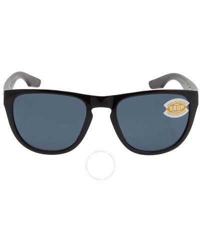 Costa Del Mar Irie Grey Polarized Polycarbonate 580p Aviator Sunglasses 6s9082 908203 55 - Blue
