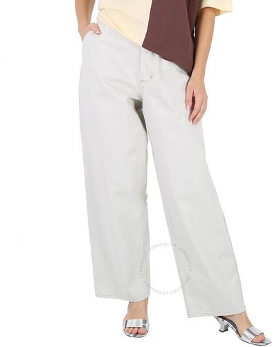 Maison Margiela Wide-leg Utilitarian Jeans - White