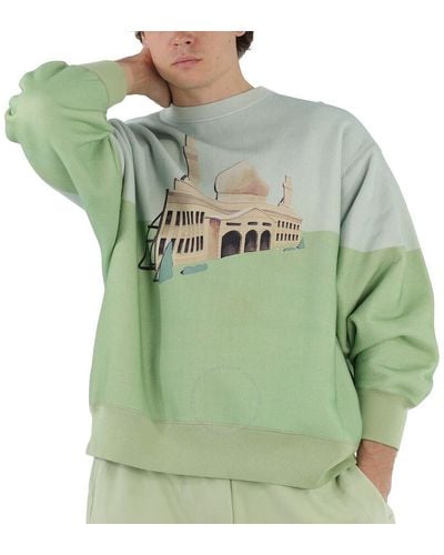 Undercover Graphic Crewneck Cotton Sweatshirt - Green