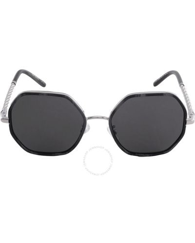 Tory Burch Solid Grey Irregular Sunglasses Ty6092 333087 55