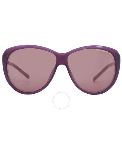 Porsche Design Red Cat Eye Sunglasses P8602 C 64 - Purple