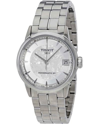 Tissot Luxury Powermatic 80 Silver Dial Watch 0 - Metallic
