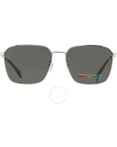 Polaroid Polarized Grey Square Sunglasses Pld 4120/g/s/x 0010/uc 59