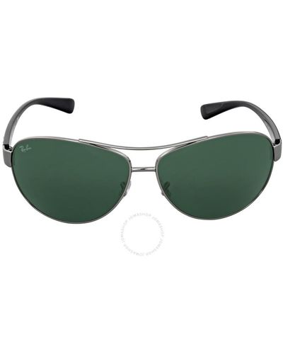 Ray-Ban Green Aviator Sunglasses Rb3386 004/71 67