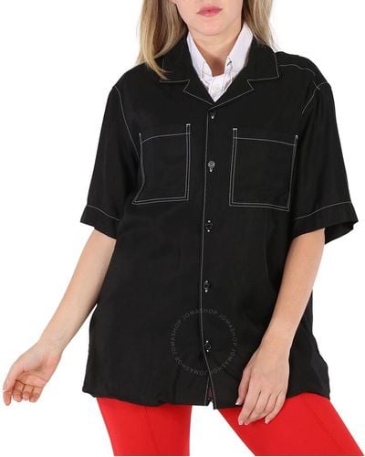 Burberry Oversized Double Shirt - Black