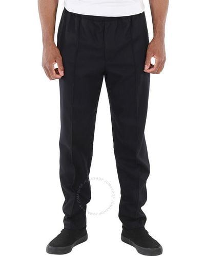 Moncler Elastic-waist Flannel Pants - Black