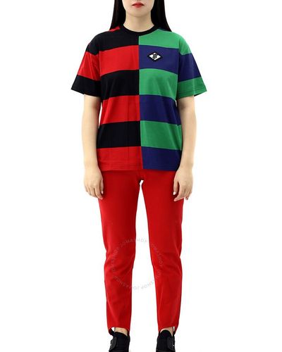 Burberry Carrick Embroidered Logo Rugby Stripe Tee