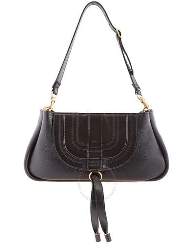 Chloé Leather Marcie Clutch Bag - Gray