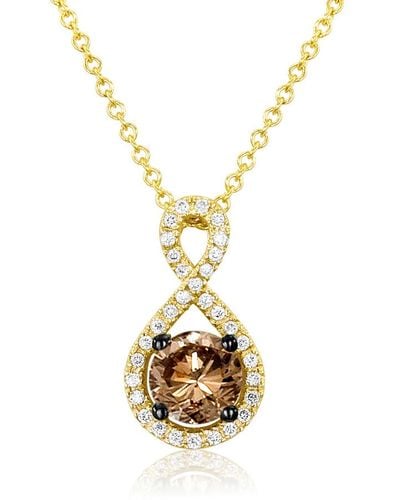 Le Vian Grand Sample Sale Pendant Chocolate Diamonds, Vanilla Diamonds Set In 14k Honey Gold  2 - Metallic