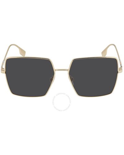 Burberry Daphne Dark Gray Square Sunglasses
