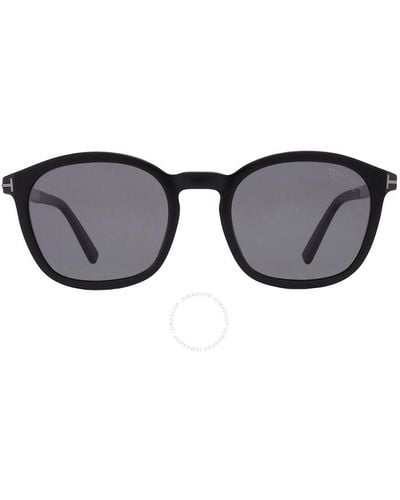 Tom Ford Jayson Polarized Smoke Oval Sunglasses Ft1020-n 01d 52 - Black