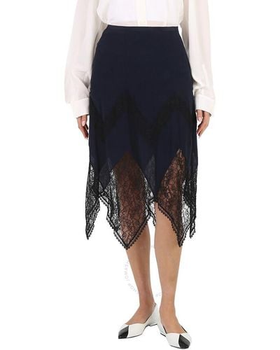 See By Chloé Midi Lace Skirt - Blue