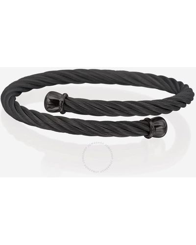 Alor Stainless Steel Cable Bangle Bracelet 04-12-0002-00-1 - Black