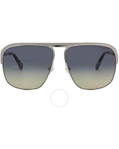 Guess Gradient Blue Square Sunglasses Gu5225 08w 59 - Grey