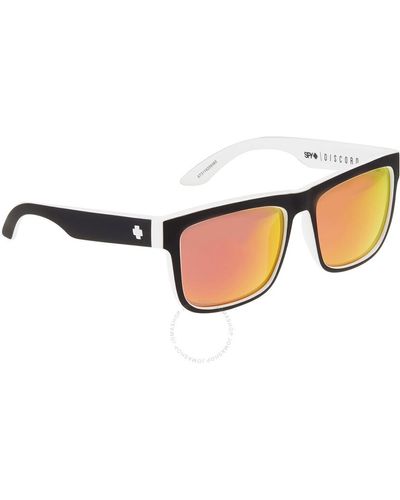Spy Discord Hd Plus Grey Green With Red Spectra Square Sunglasses 673119209365 - Brown