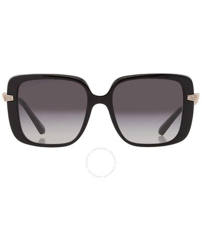 BVLGARI Gray Gradient Square Sunglasses Bv8237b 501/8g 55 - Black