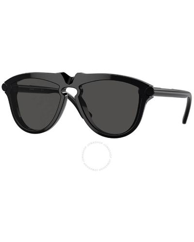 Burberry Dark Grey Pilot Sunglasses Be4417u 300187 58 - Black