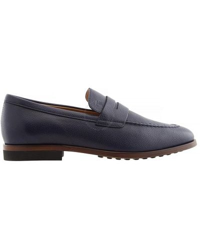 Tod's Galaxy Leather Loafers - Blue