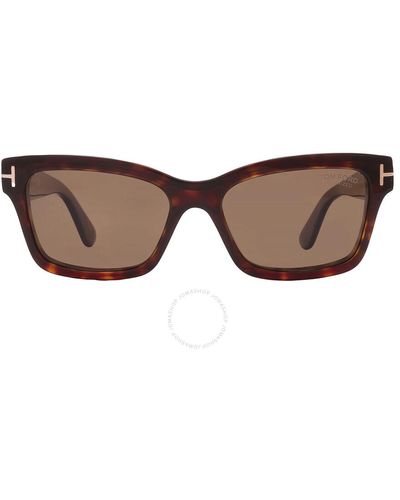 Tom Ford Mikel Polarized Brown Cat Eye Sunglasses Ft1085 52h 54