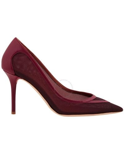 Malone Souliers Maroon 85mm Mesh Court Shoes - Purple