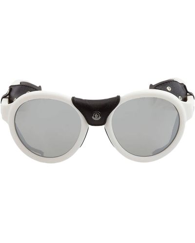 Moncler Grey Round Sunglasses